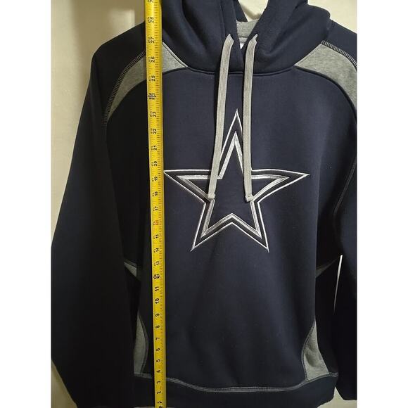 Dallas Cowboys Authentic NFL Hoodie Sweatshirt Blue Gray Embroidered Star EUC L - Picture 6 of 8